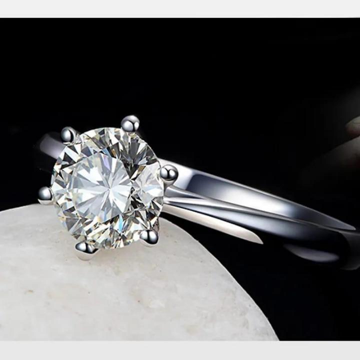 Modern Design Crystal Charm Ring for Unisex - 1 Pc