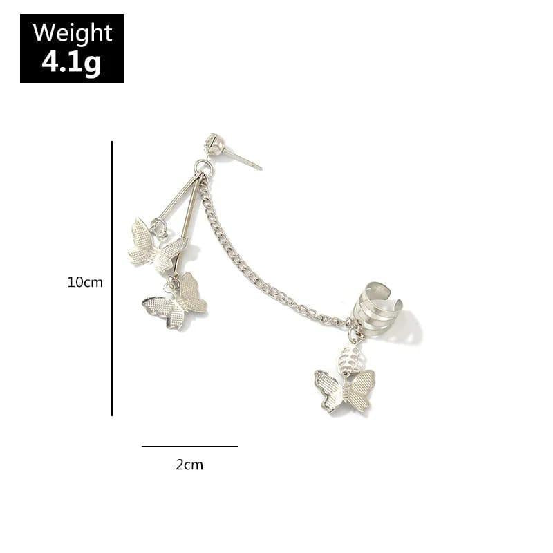 Butterfly Hanging Ear Cuffs